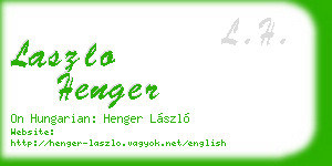 laszlo henger business card