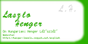 laszlo henger business card